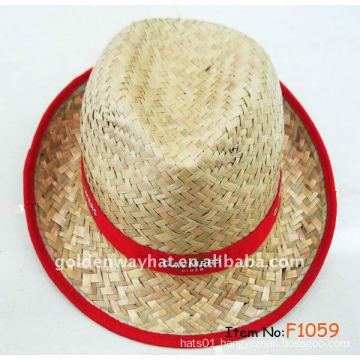 cheap mini decorative straw folding fedora hat